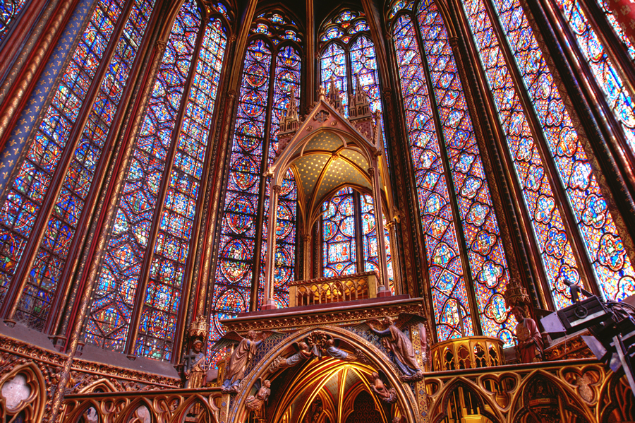 Royal gothic chapel Saint Chapelle in Paris, France